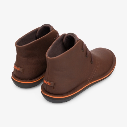 Camper Beetle Mens Ankle Boots US-79674 Dark Brown Retailers